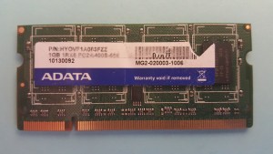 ADATA 1GB 1Rx8 PC2-6400S-666-10130092 P/N:HYOVF1A063FZZ