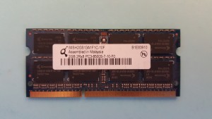 2GB 204p PC3-8500 CL7 16c 128x8 DDR3-1066 2Rx8 1.5V SODIMM NOB